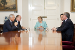 Canciller Muñoz se reunió con Presidenta Bachelet y presidentes del Senado y la Cámara de Diputados