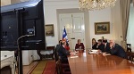 Pdta. Bachelet junto a Ministros de gobierno presencian en La Moneda la transmisión de alegatos de Chile